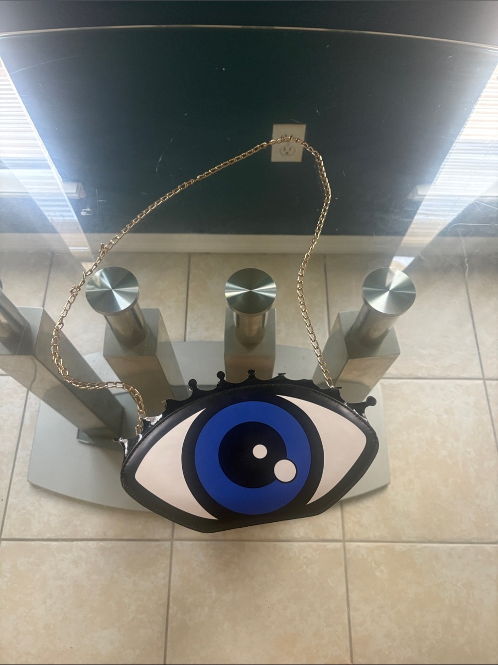 Handbag evil eye purse